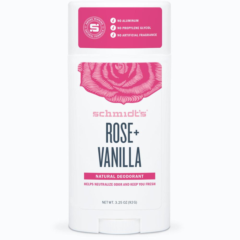Rose & Vanilla Deodorant Stick 75g by SCHMIDT'S