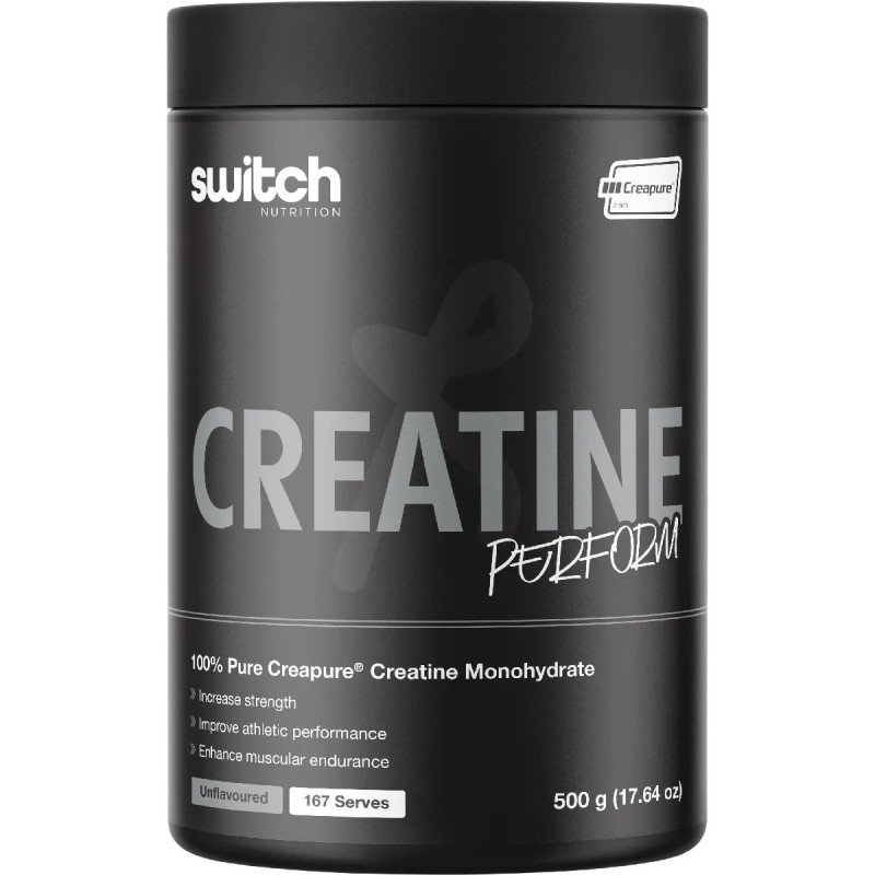 100% Pure Creapure Creatine Monohydrate 500g by SWITCH NUTRITION