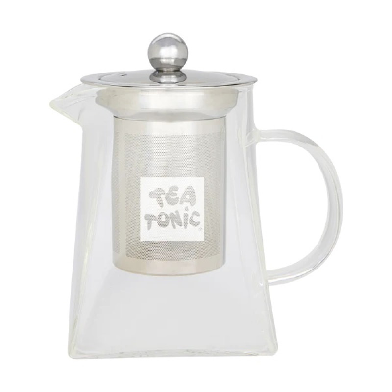 Glass Tea Pot Square 400ml by TEA TONIC
