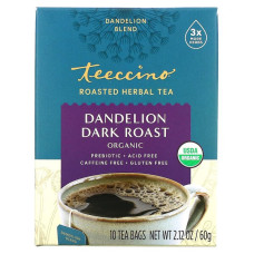 Dandelion Dark Roast Herbal Coffee Tea Bags (10) by TEECCINO