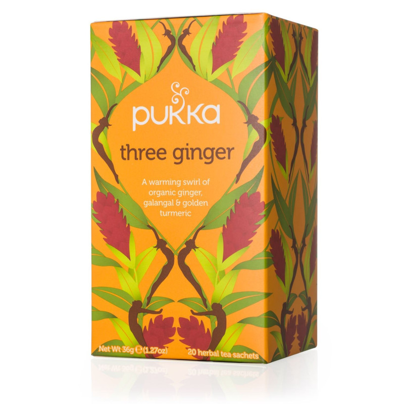 Three Ginger Tea Bags (20) by PUKKA