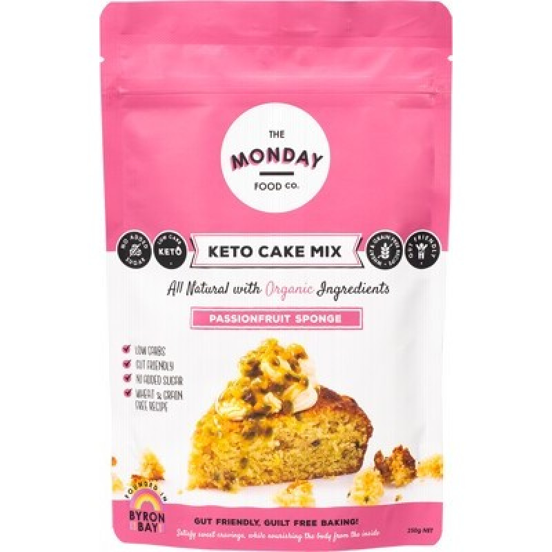 Keto Cake Mix - Passionfruit Sponge 250g by THE MONDAY FOOD CO