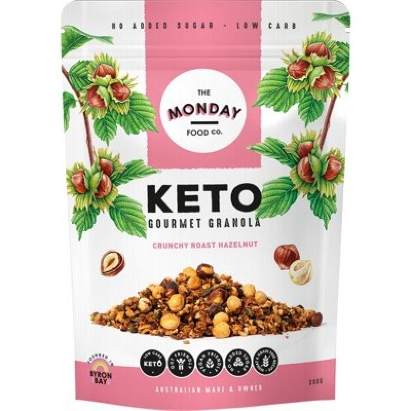 Keto Gourmet Granola - Crunchy Roast Hazelnut 300g by THE MONDAY FOOD CO