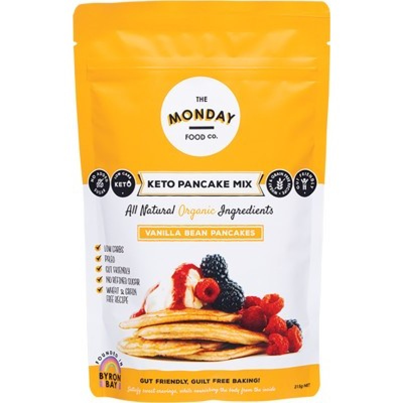 Keto Pancake Mix - Vanilla Bean Pancakes 215g by THE MONDAY FOOD CO