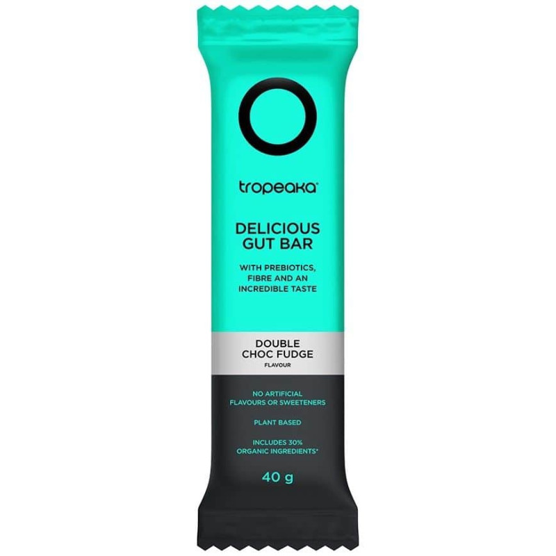 Delicious Gut Bar Double Choc Fudge 40g by TROPEAKA