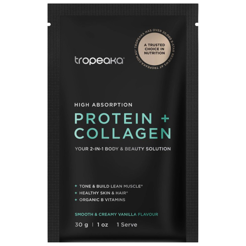 Protein + Collagen Smooth & Creamy Vanilla 30g by TROPEAKA