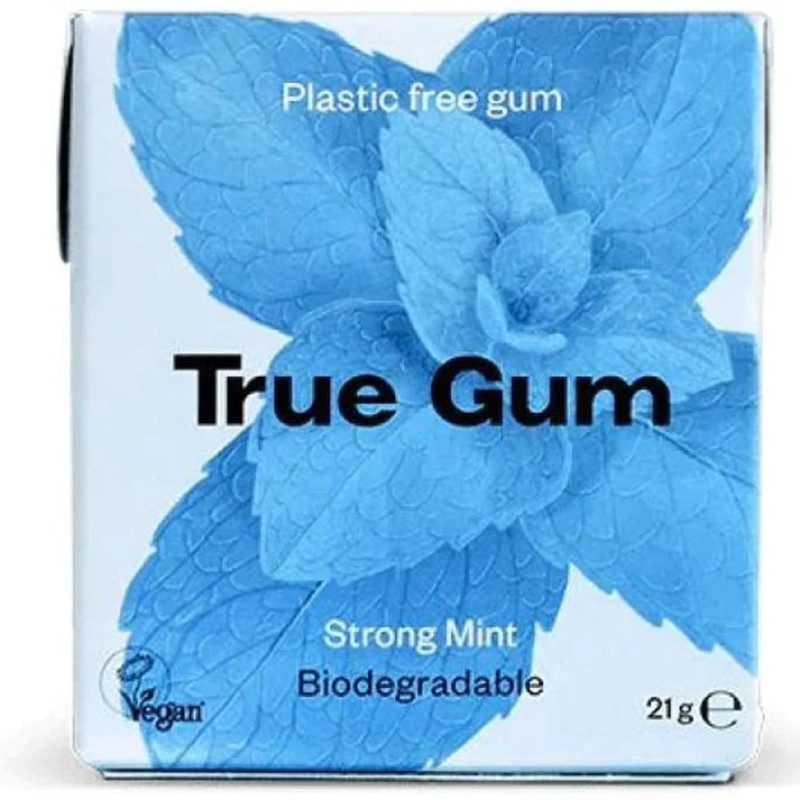 Strong Mint Chewing Gum (10 Pieces) by TRUE GUM