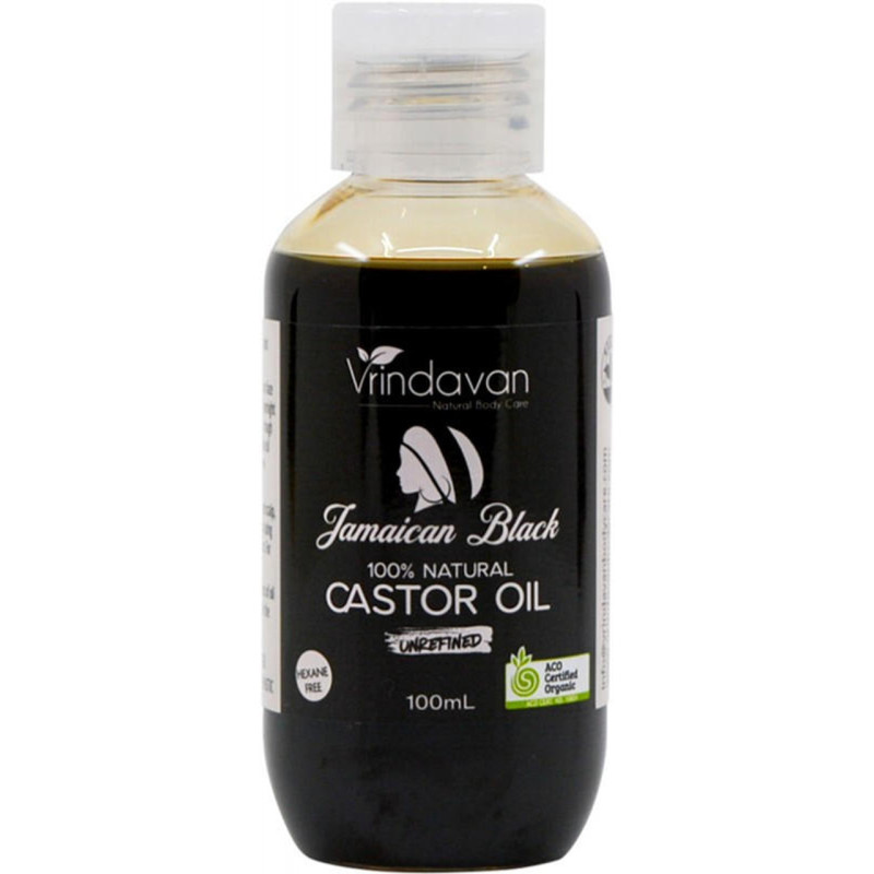 Jamaican Black Castor Oil Unrefined 100ml by VRINDAVAN