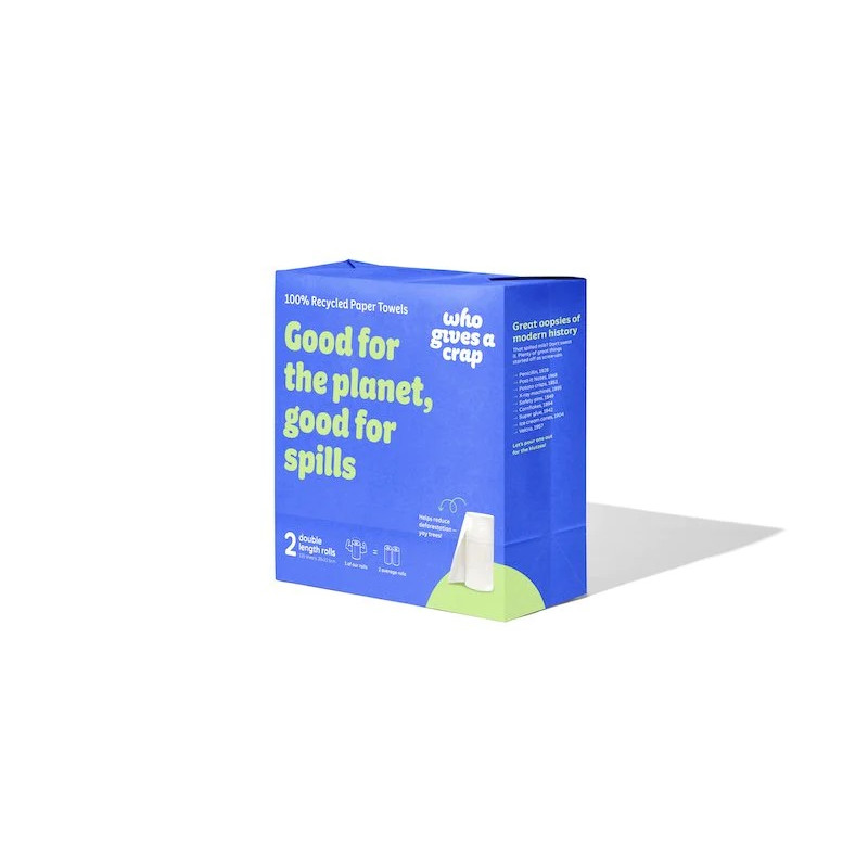 Bamboo Double Length Paper Towel (2 Rolls) by WHO GIVES A CRAP