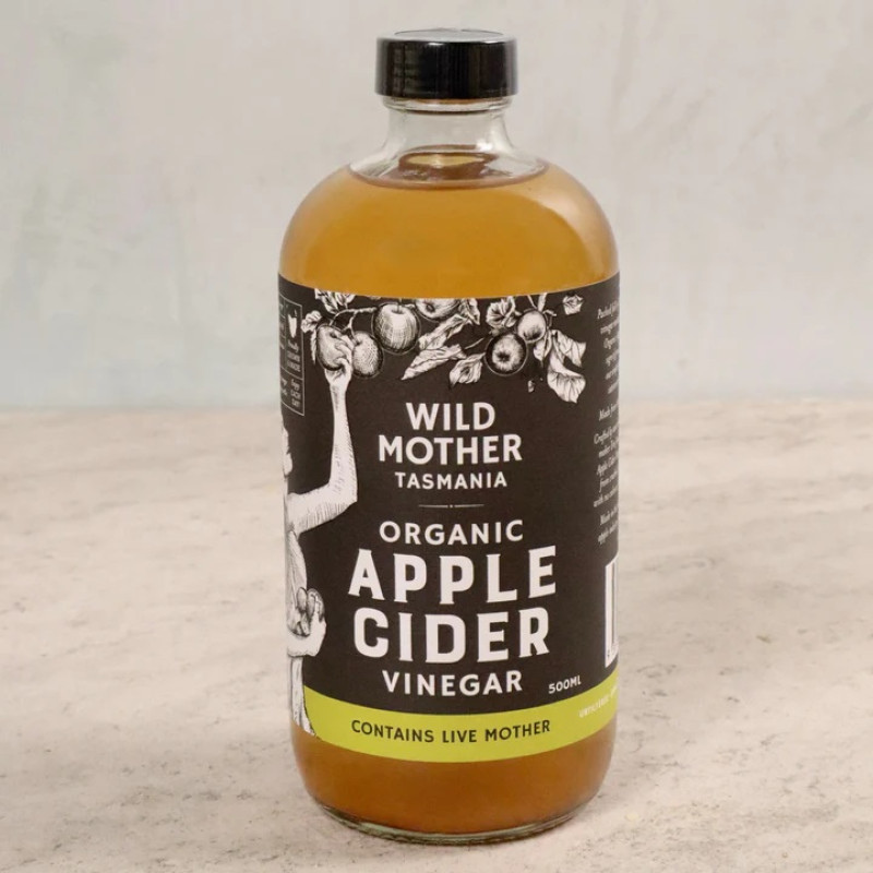 Organic Australian Apple Cider Vinegar 500ml by WILD MOTHER TASMANIA