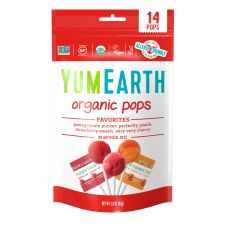 Organic Lollipops Bag Assorted Fruit (14) by YUM EARTH