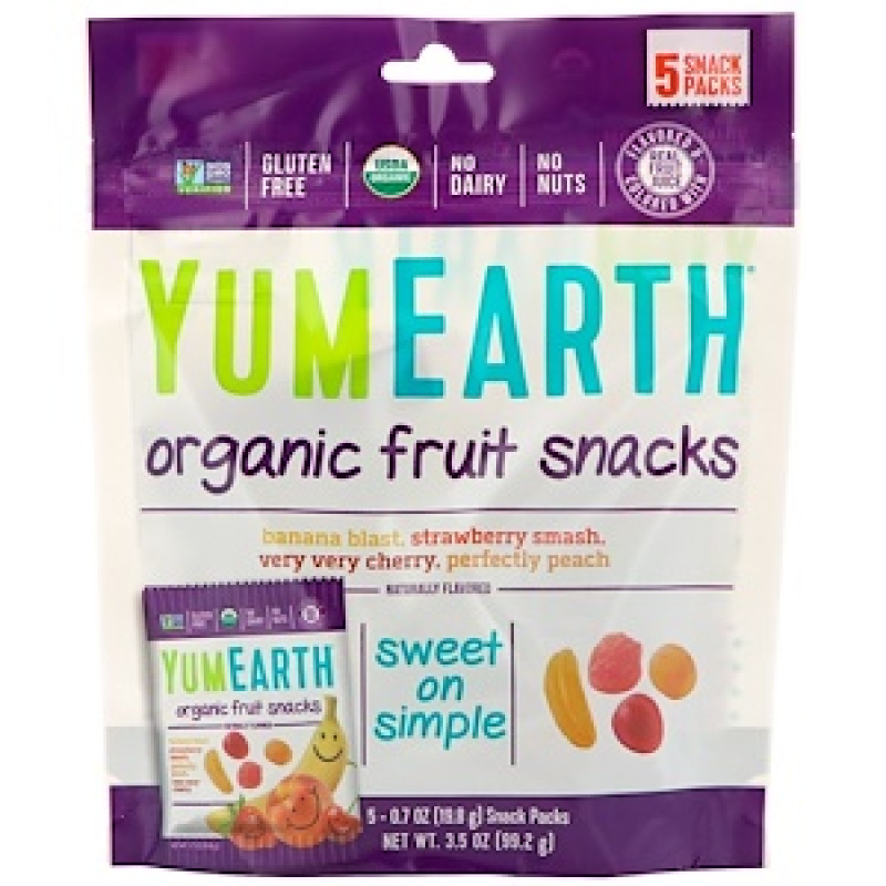 Organic Vegan Fruit Snack Pack 5x20g by YUM EARTH