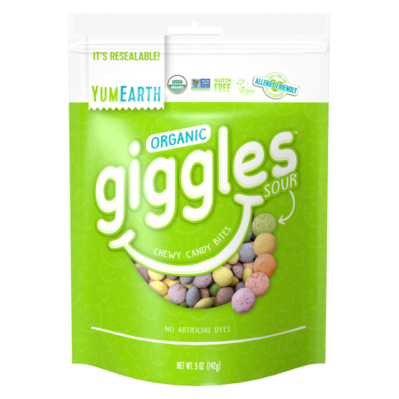 Organic Sour Giggles Chewy Candy Bites 142g by YUM EARTH