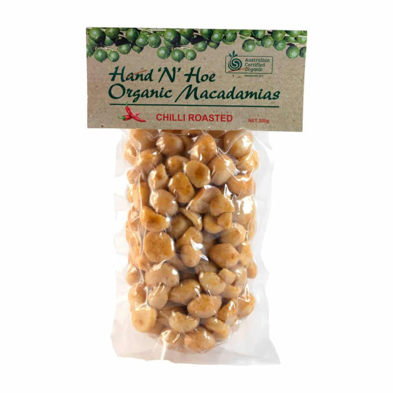 Chilli Roasted Macadamia Kernels 200g by HAND 'N' HOE