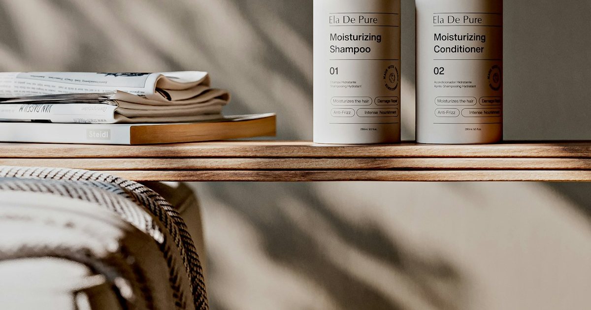Natural aluminium free deodorants on a bathroom shelf