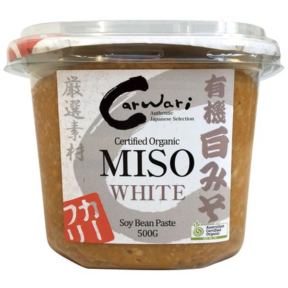 Organic Unpasteurised White Miso 500g, Carwari