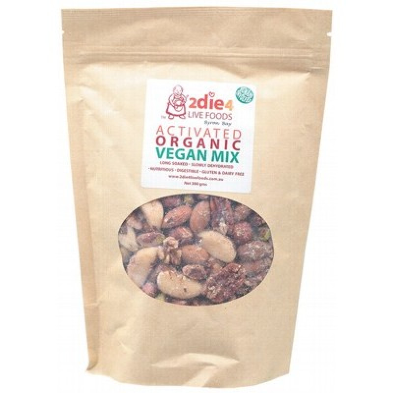 Activated Organic Mixed Nuts Vegan 300g by 2DIE4