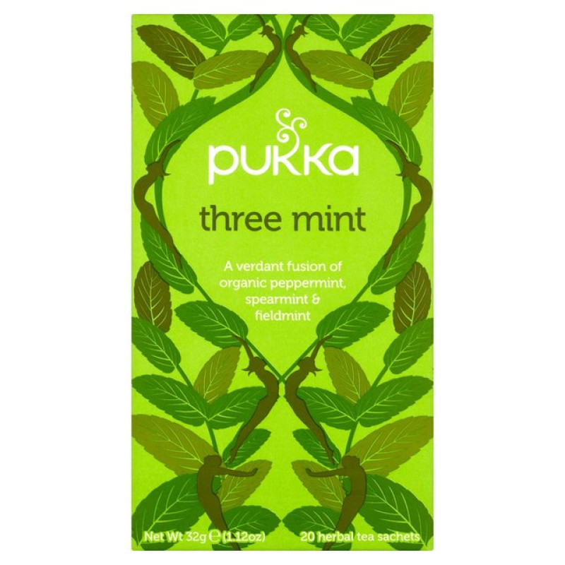 Three Mint Tea Bags (20) by PUKKA