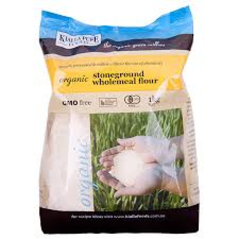 Organic Stoneground Wholegrain Flour Plain 1kg by KIALLA PURE FOODS