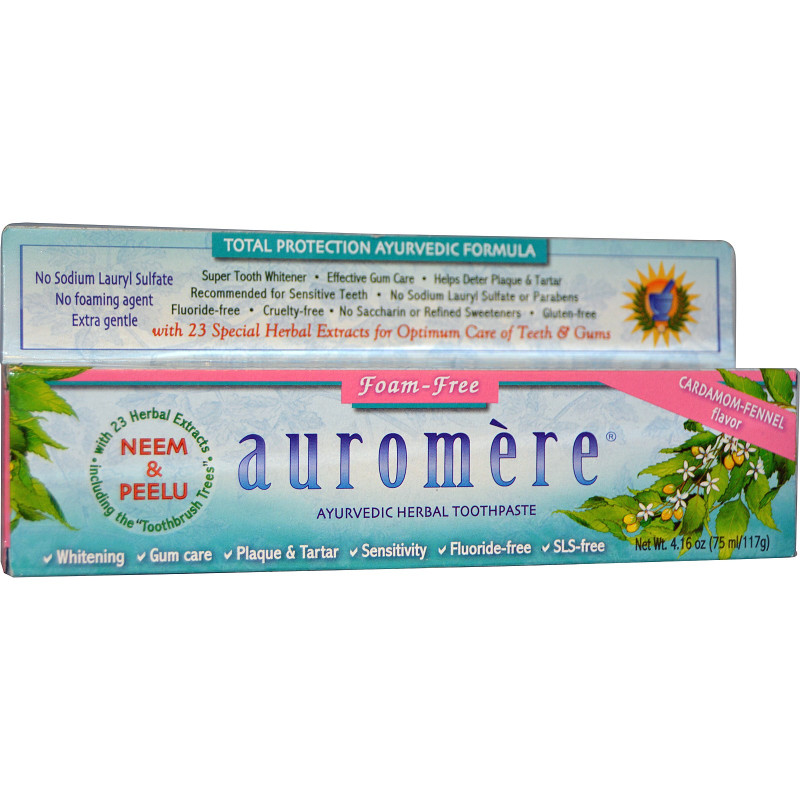 Cardamon Fennel Ayurvedic Toothpaste 117g by AUROMERE