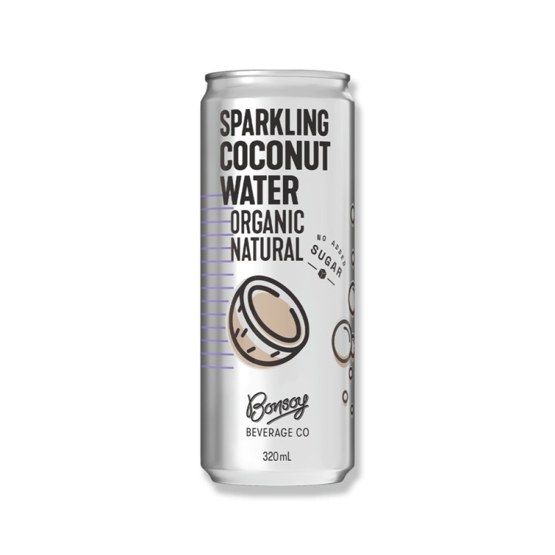 Sparkling Coconut Water Natural 320ml by BONSOY