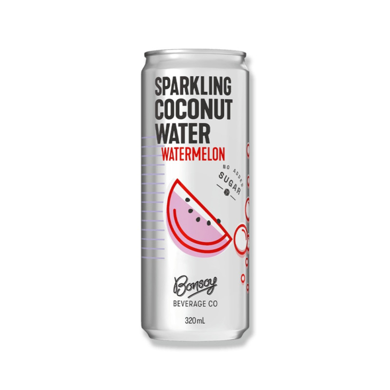 Sparkling Coconut Water Watermelon 320ml by BONSOY