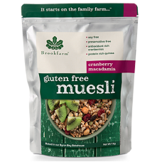 Gluten Free Macadamia Cranberry Muesli 950g by BROOKFARM