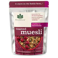 Toasted Macadamia Cranberry Muesli 500g by BROOKFARM