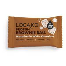 Protein Brownie Ball - Macadamia White Chocolate 30g by LOCAKO