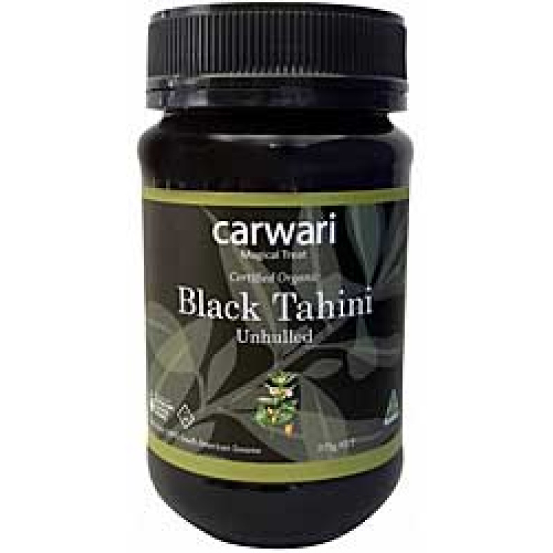 Organic Black Tahini Unhulled 375g by CARWARI
