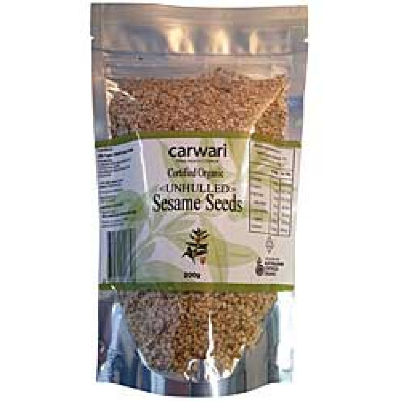 Organic Sesame Seeds White Hulled 200g by CARWARI