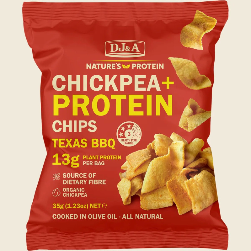 Chickpea + Protein Chips - Texas BBQ 35g by DJ&A