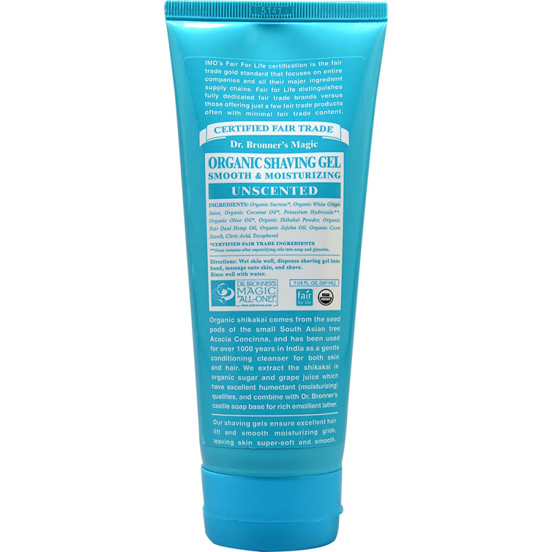 Shaving Gel Unscented 207ml by DR BRONNER'S