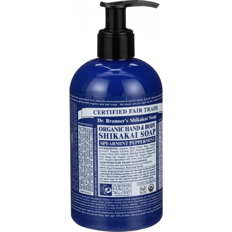 Hand & Body Soap Peppermint 355ml by DR BRONNER'S