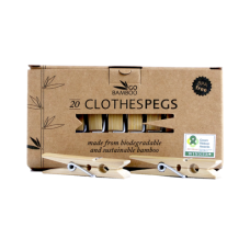Clothes Pegs Biodegradable Bamboo (20) by GO BAMBOO