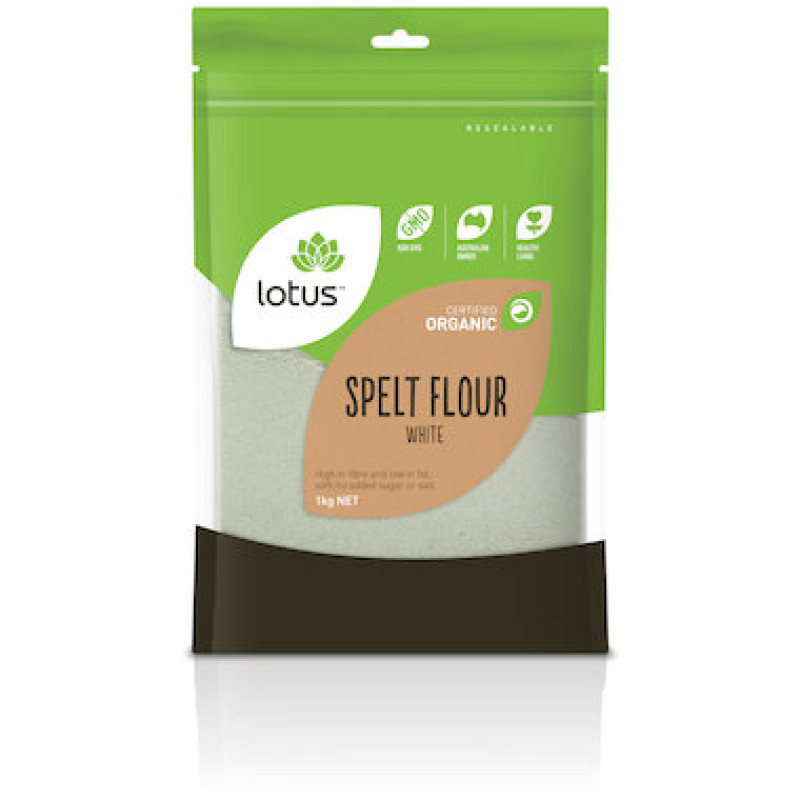 Organic Spelt Flour White 1kg by LOTUS Organic Spelt Flour White 1kg by LOTUS