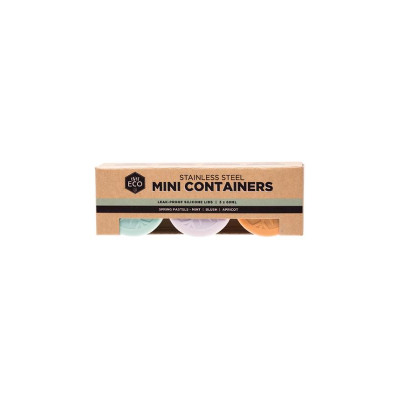 Stainless Steel Mini Containers Pastel (3 x 60ml) by EVER ECO