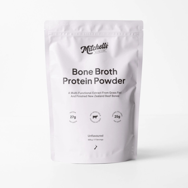 Bone Broth Protein Powder Unflavoured 500g by MITCHELLS