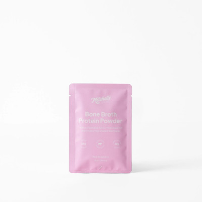 Bone Broth Protein Powder Strawberry 30g by MITCHELLS