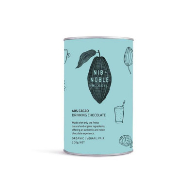 Organic Drinking Chocolate - 40% Cocoa 200g by NIB & NOBLE