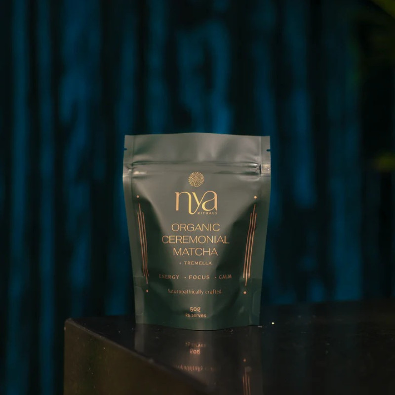 Ceremonial Matcha + Tremella Mushroom Pouch 50g by NYA RITUALS Ceremonial Matcha + Tremella Mushroom Pouch 50g by NYA RITUALS