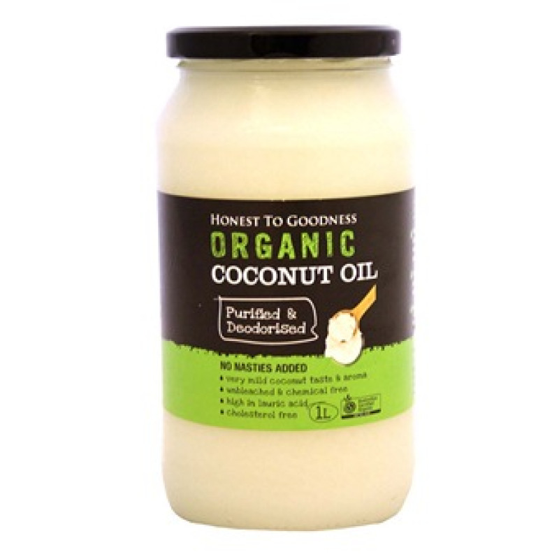 Organic Coconut Oil Deodorised 1L by HONEST TO GOODNESS