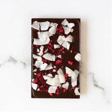 Raspberry & Coconut Topped Dark Chocolate Bar 40g by CHEEKY CACAO