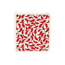 100% Compostable Dishcloth - Chillies by RETRO KITCHEN
