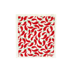 100% Compostable Dishcloth - Chillies by RETRO KITCHEN