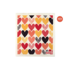 100% Compostable Dishcloth - Hearts by RETRO KITCHEN