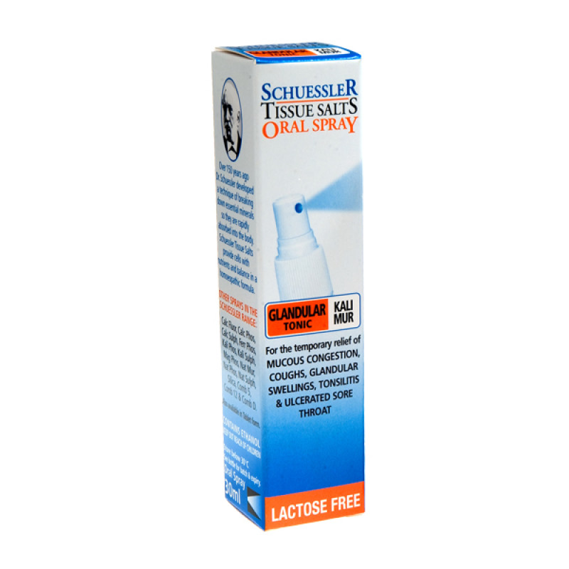 Tissue Salts Glandular Tonic (Kali Mur) Oral Spray 30ml by MARTIN & PLEASANCE