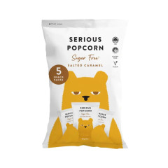Organic Popcorn Sugar Free Salted Caramel 5x12g by SERIOUS FOOD