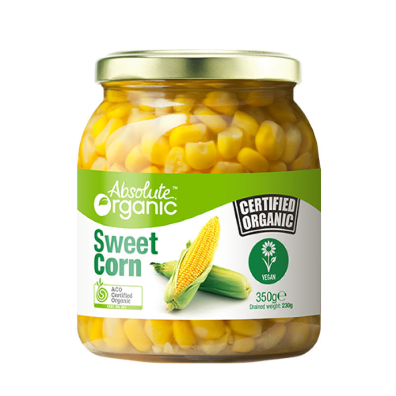 Organic Sweet Corn 350g by ABSOLUTE ORGANIC