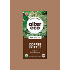 Coffee Brittle 70% Dark Chocolate 75g by ALTER ECO